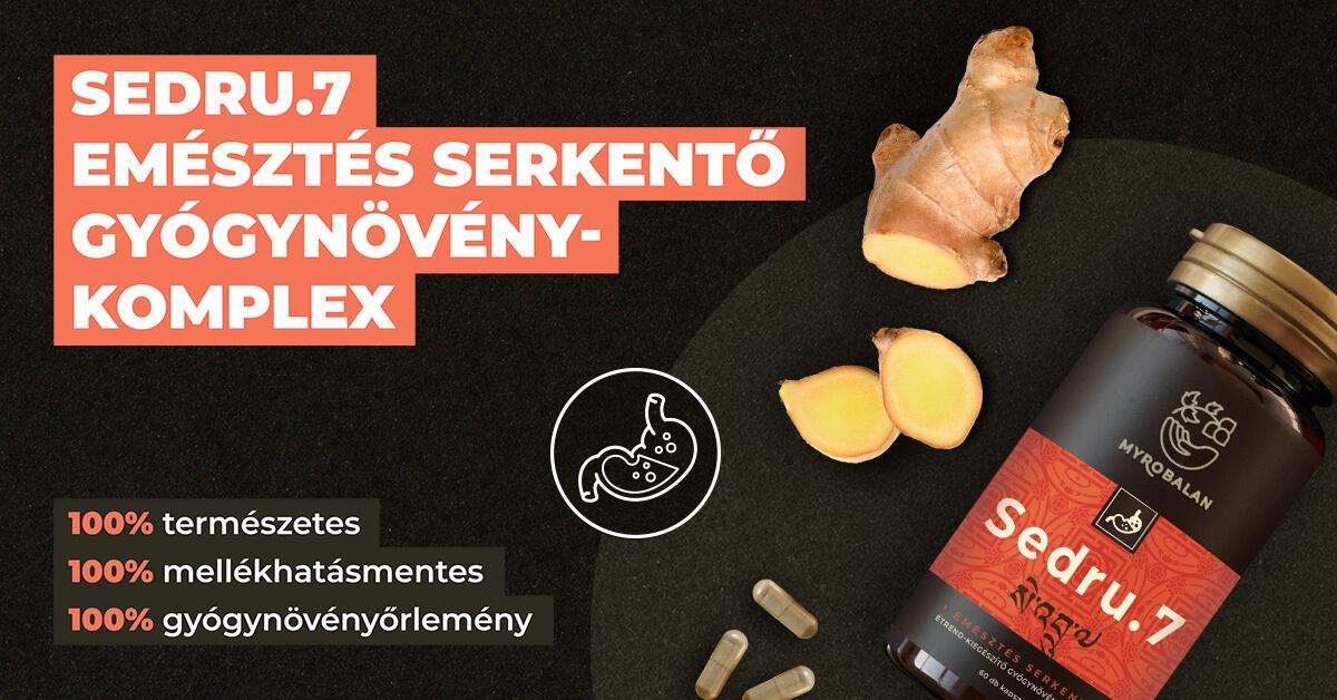 Sedru.7 emésztést serkentő kapszula 7 gyógynövény szinergizmusával